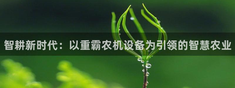 威九国际真人玩家在线对战：智耕新时代：以重霸农机设备为引领的