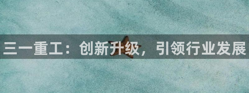 威九国际女演员名单介绍：三一重工：创新升级，引领行业发展