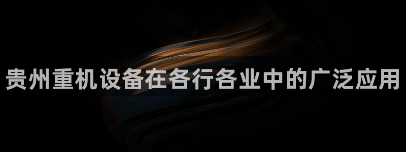 威九国际狂飚电影：贵州重机设备在各行各业中的广泛应用